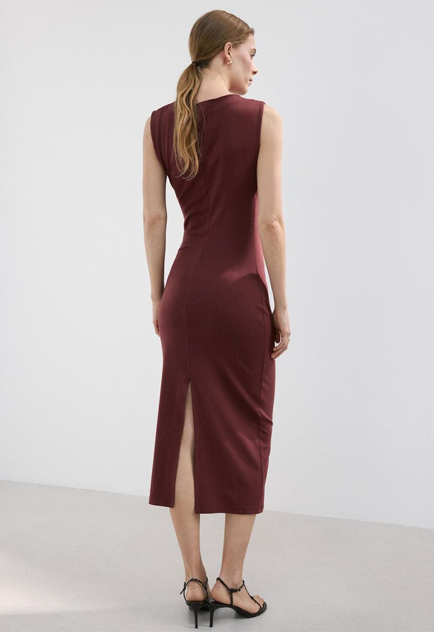 MANGO - Dress jumi - rust/copper
