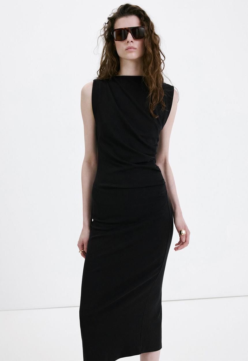 MANGO - Dress jumi - black