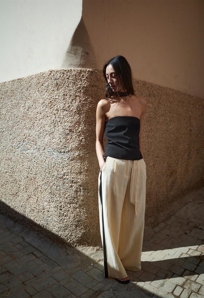MANGO - Top maris - black