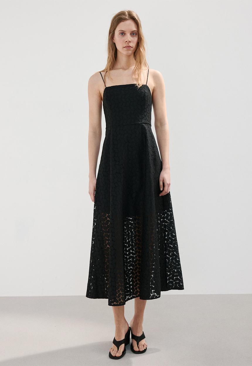 MANGO - Dress honey - black