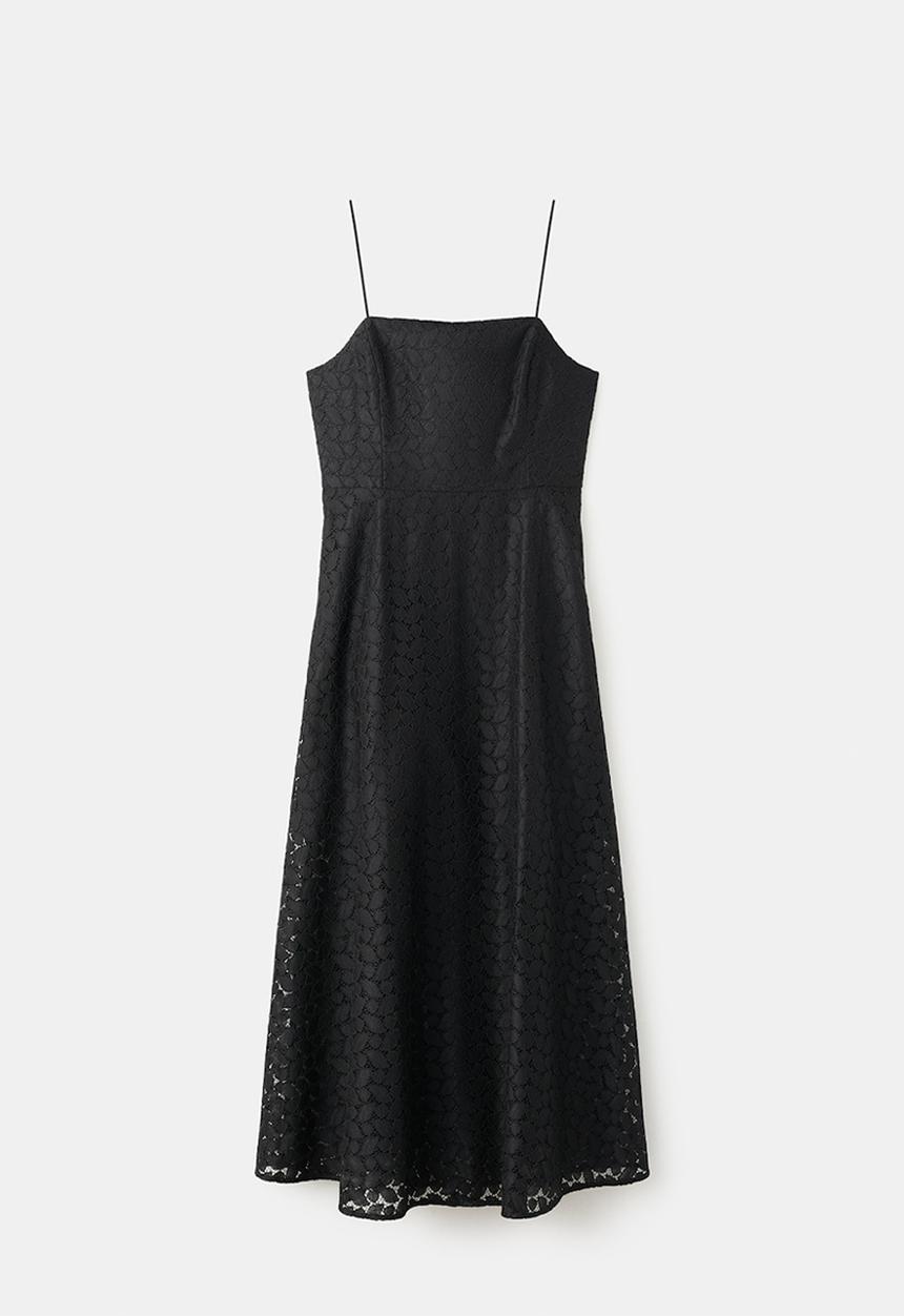 MANGO - Dress honey - black