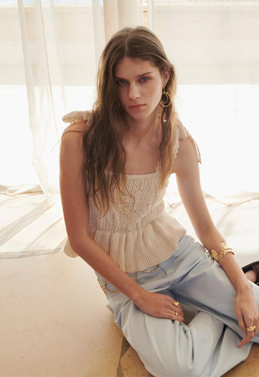 MANGO - Top amelie - light beige