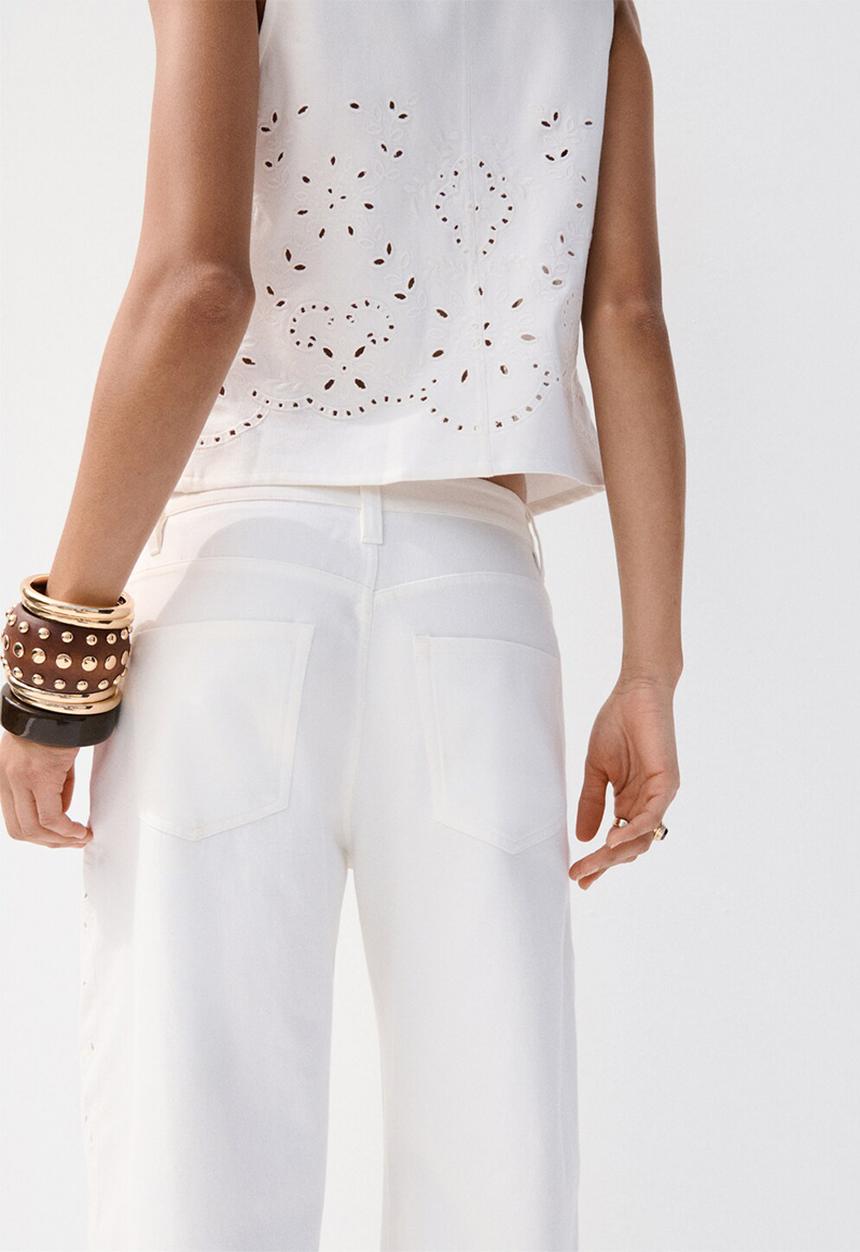MANGO - Jeans joana - white