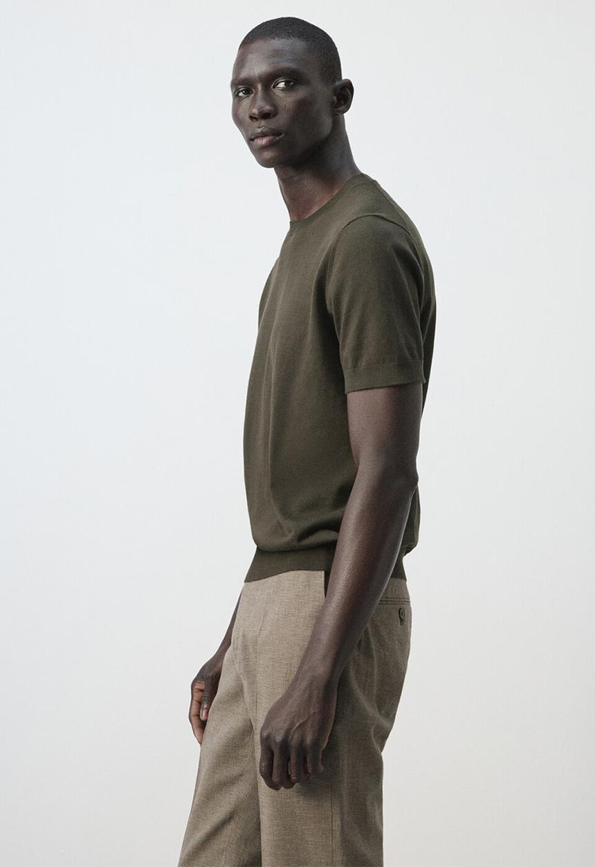 MANGO - T-Shirt Arraona -Dark Green