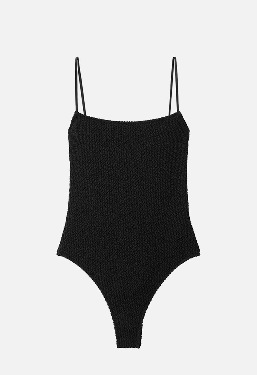 MANGO - Swimsuit ocean- black