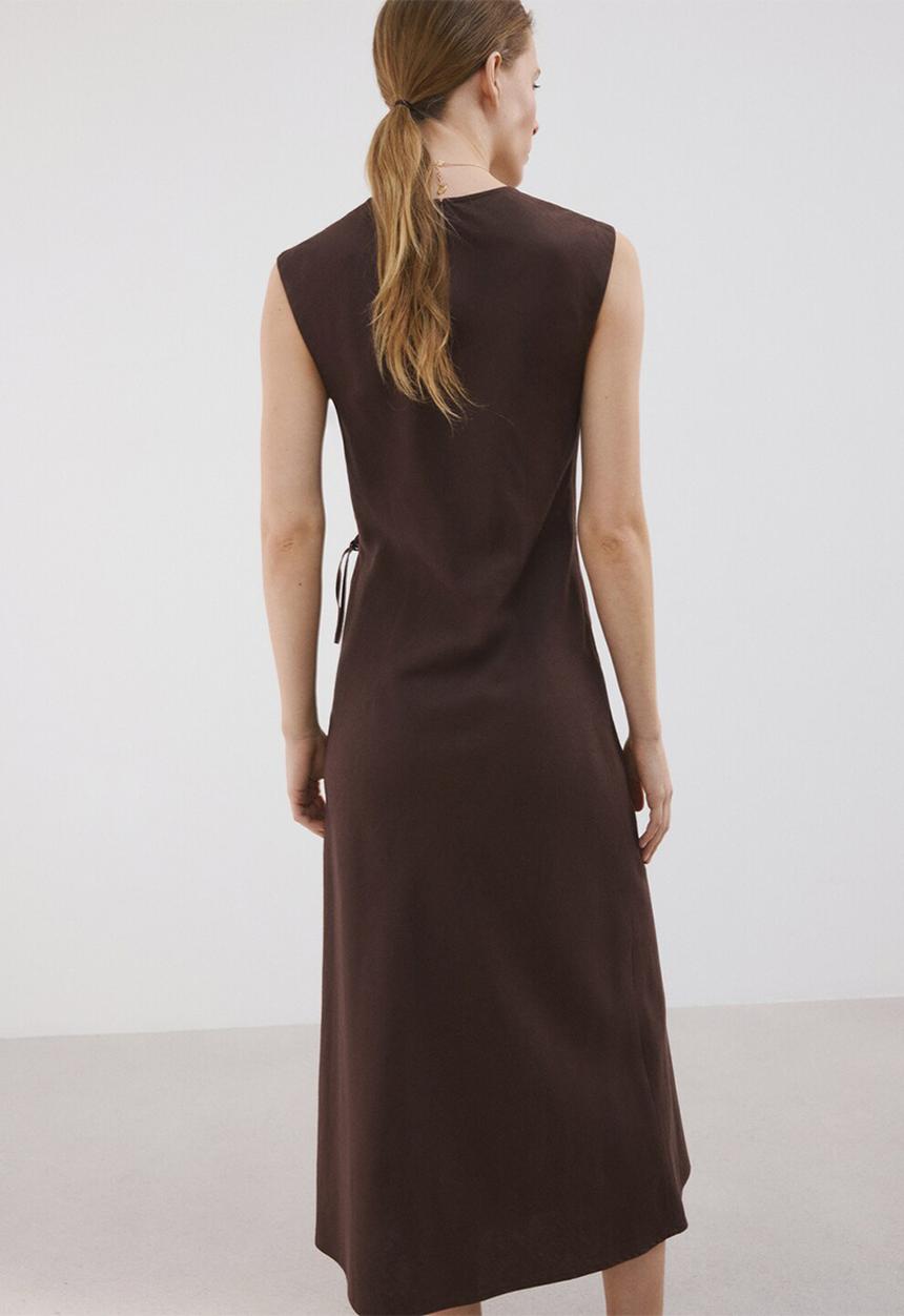 MANGO - Dress penny2 - dark brown