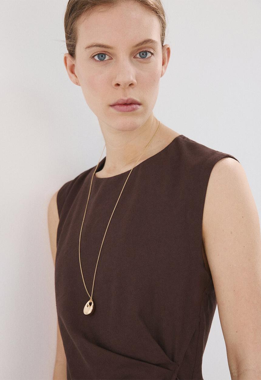 MANGO - Dress penny2 - dark brown
