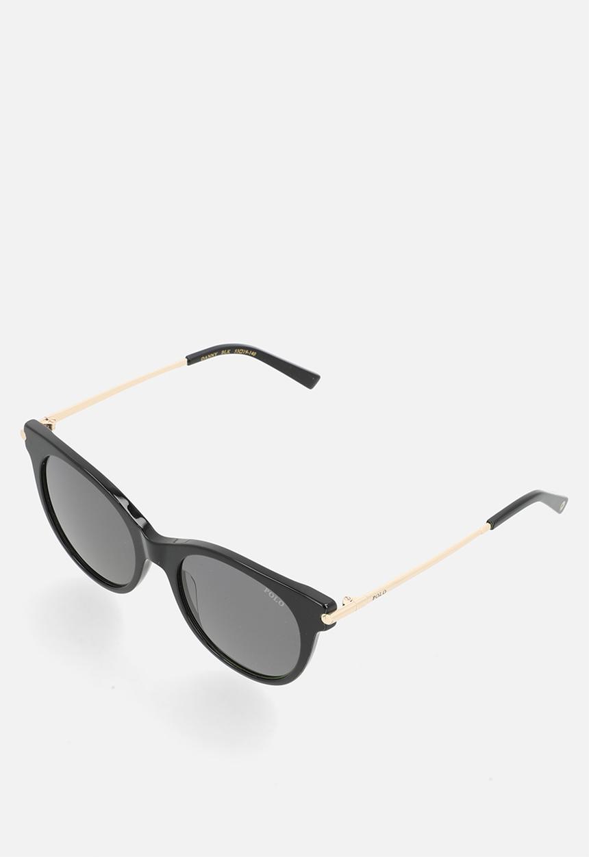 POLO - Cat Eye Shape Sunglasses 56 mm - Shiny Black