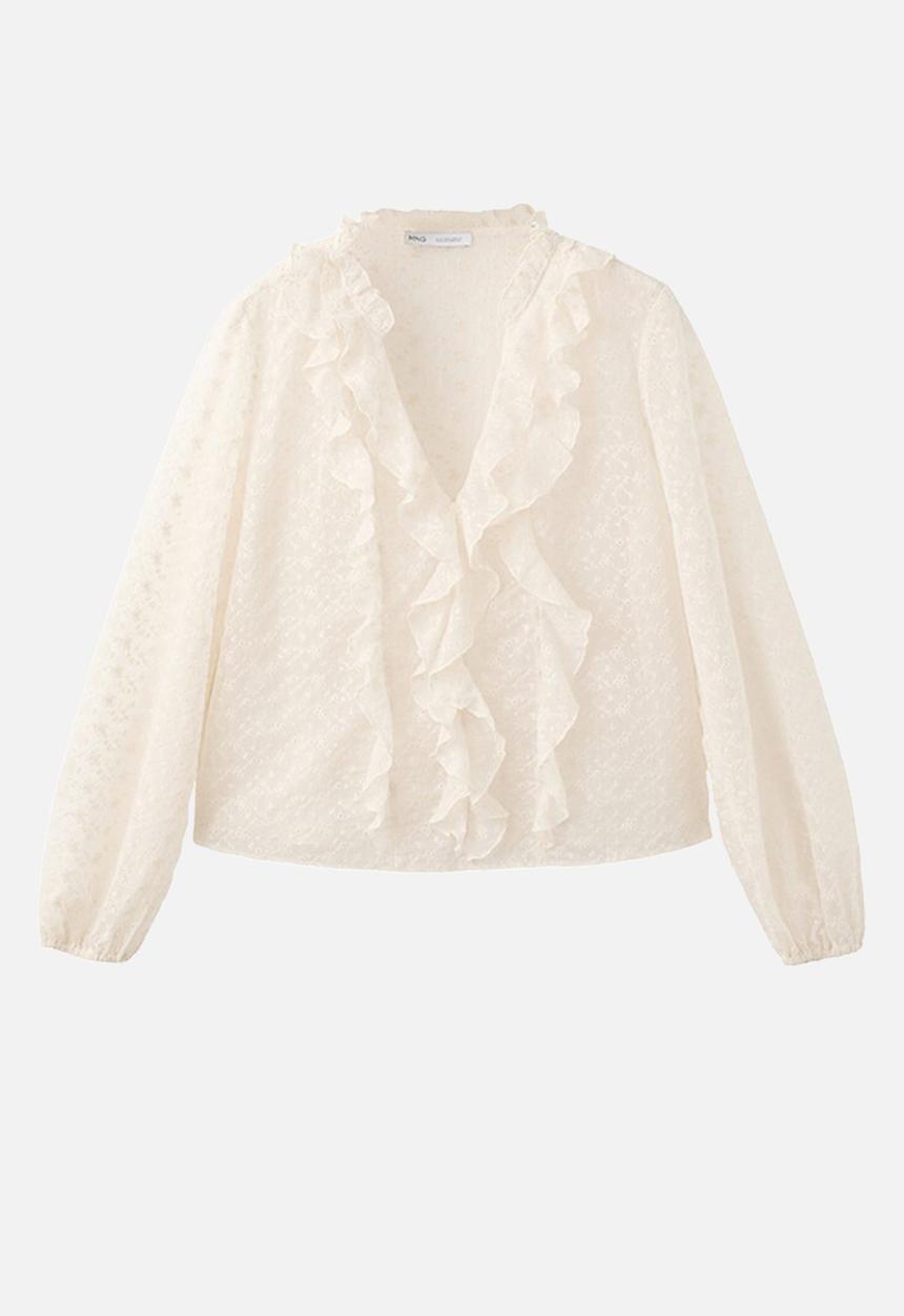 MANGO - Blouse val - light beige