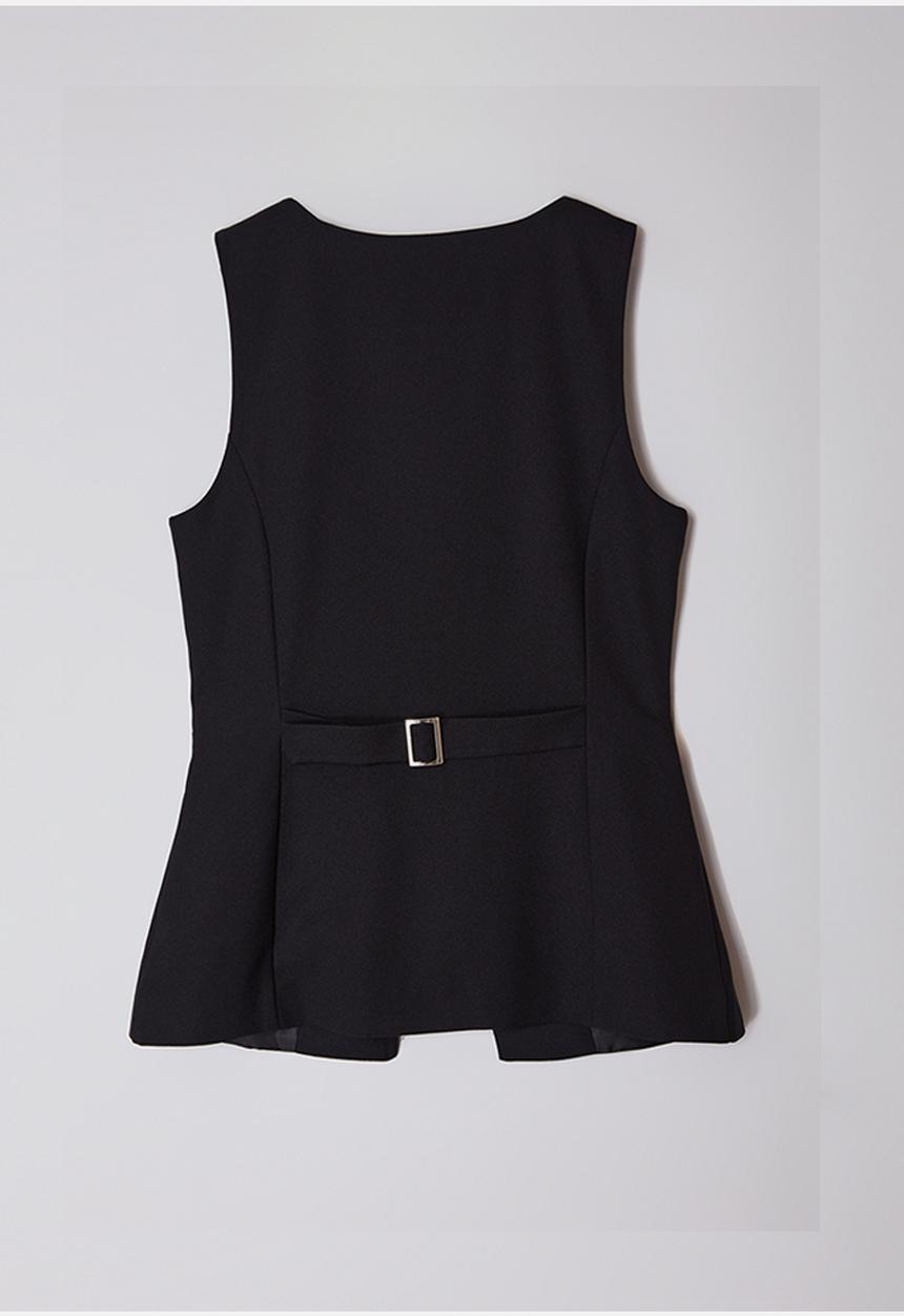 Trendyol - Round Neck Woven Vest - Black