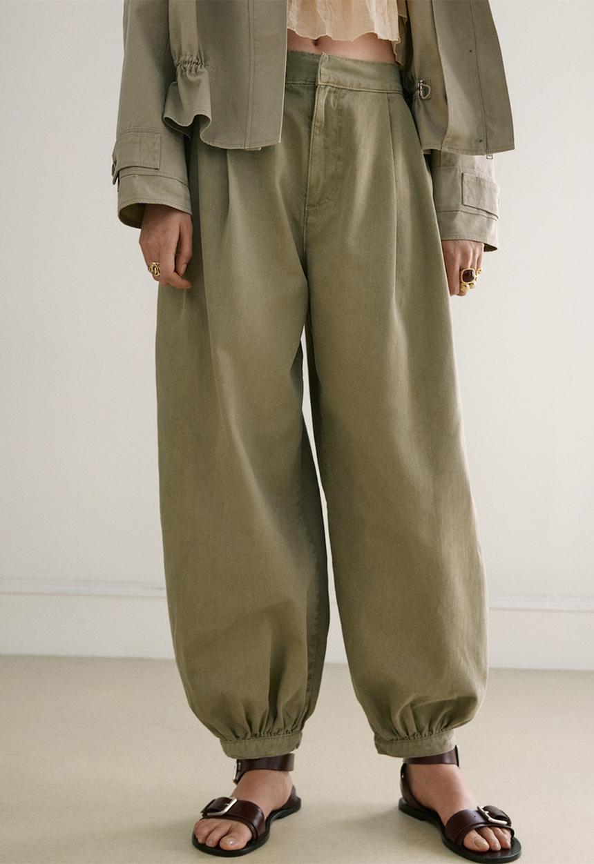 MANGO - Jeans souffle - khaki