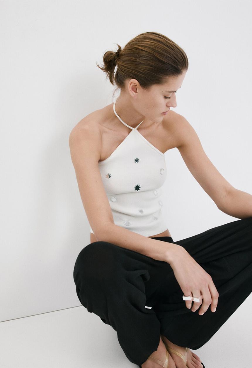 MANGO - Top espeji - white