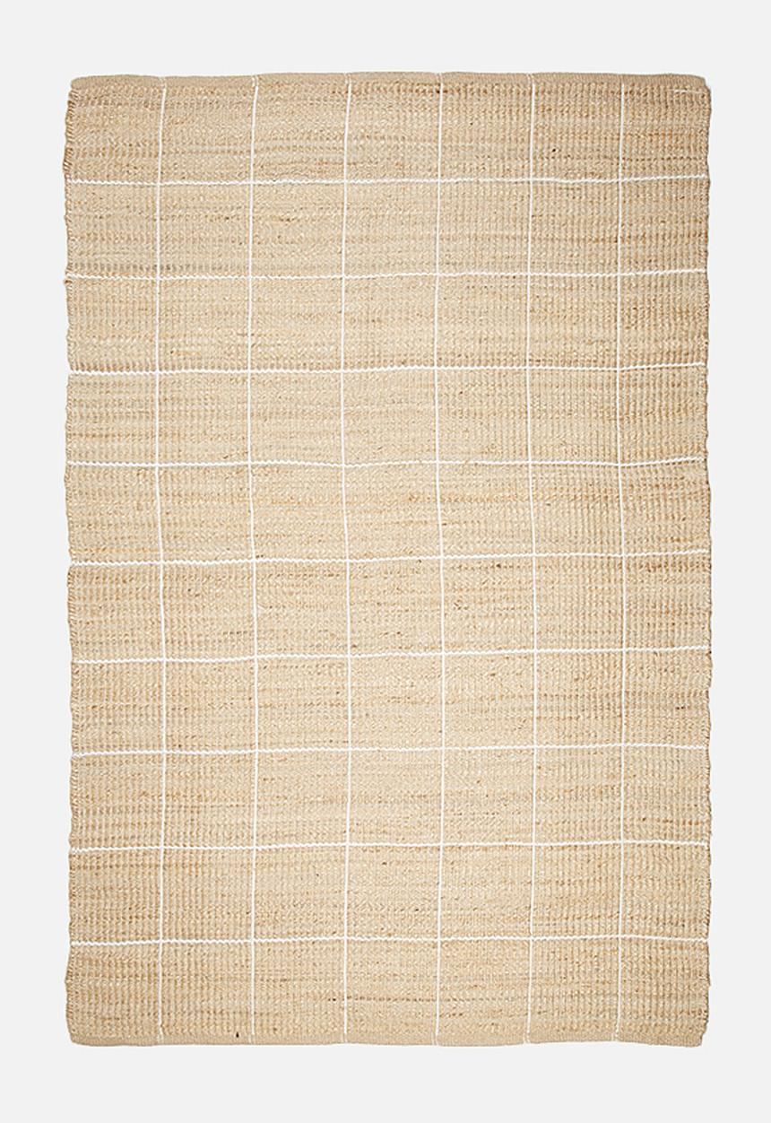 Sixth Floor - Jute grid rug