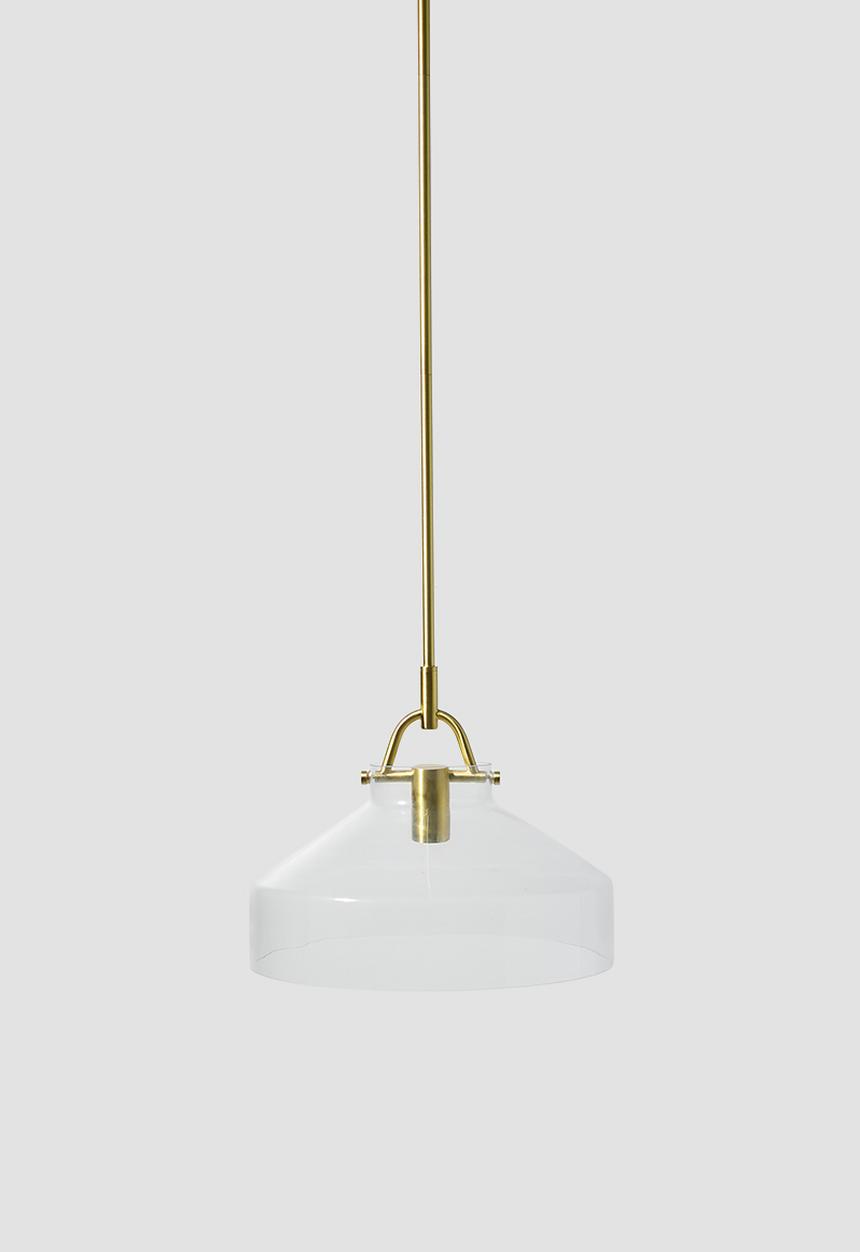 Sixth Floor - Caspian glass pendant large - gold