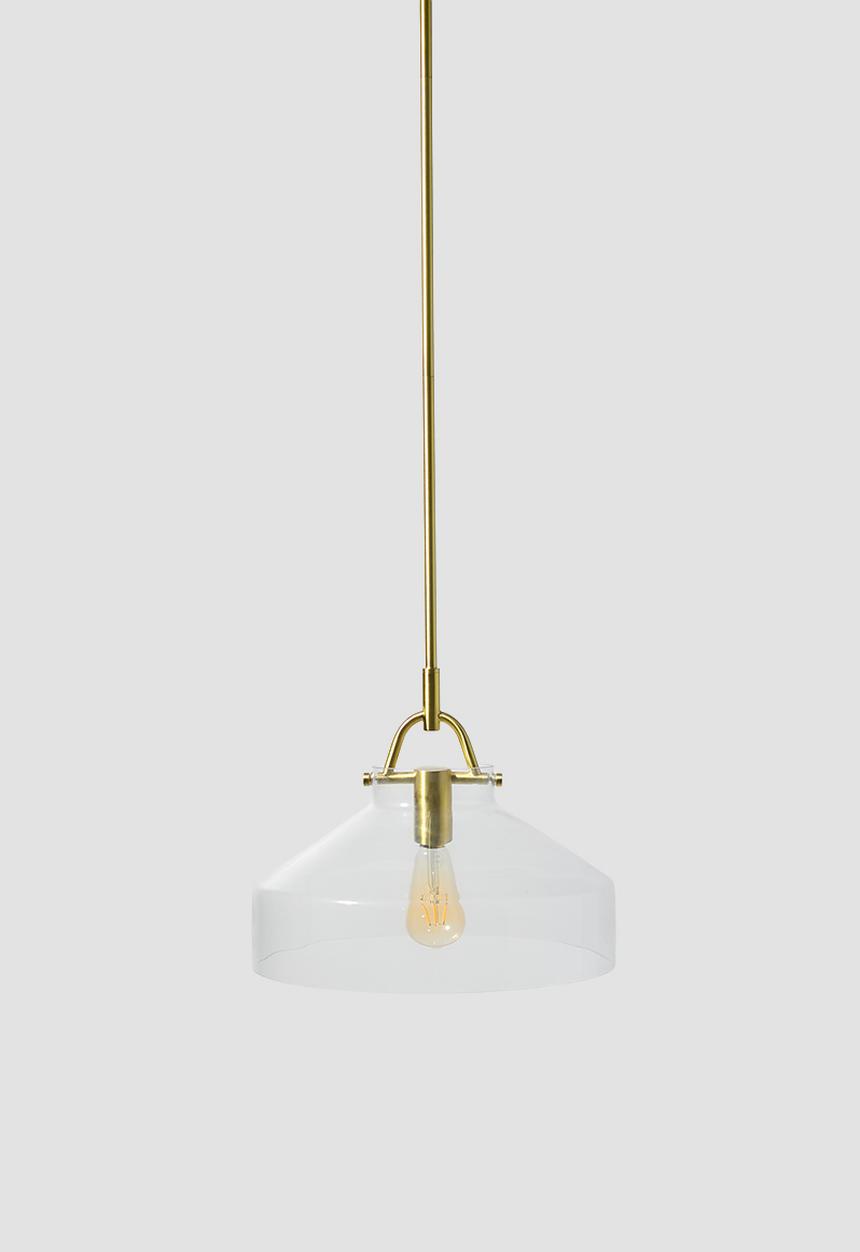 Sixth Floor - Caspian glass pendant large - gold