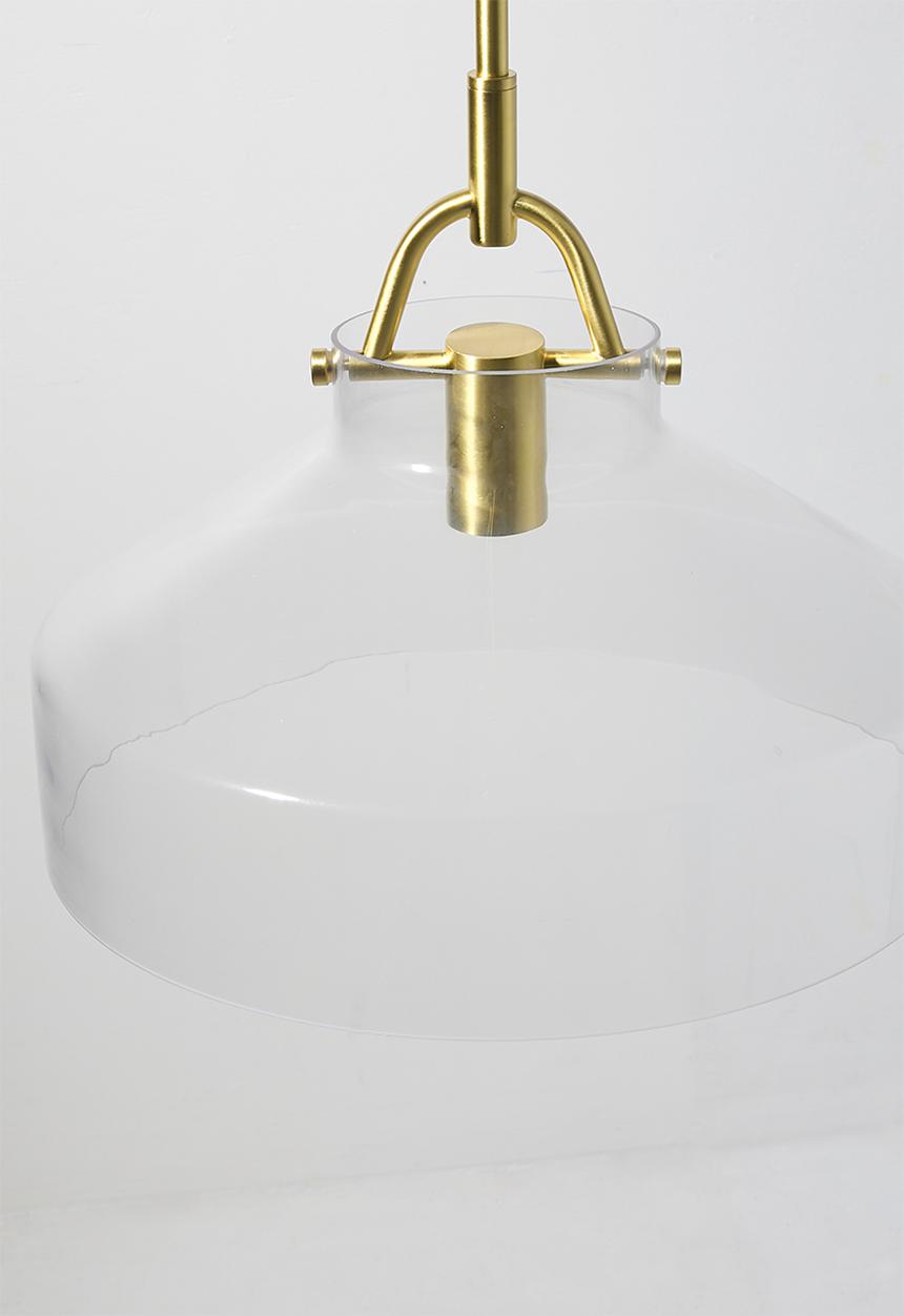Sixth Floor - Caspian glass pendant large - gold