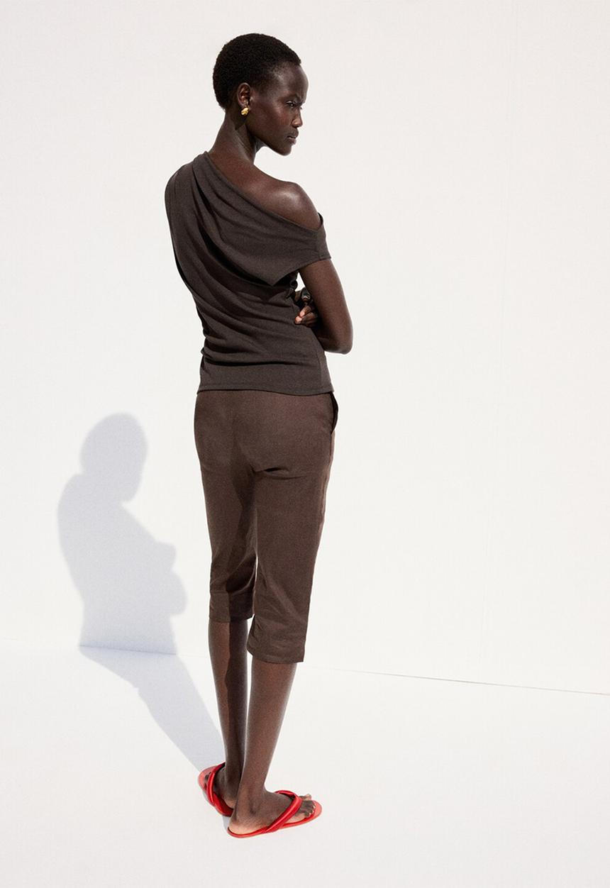 MANGO - T-shirt juline - dark brown