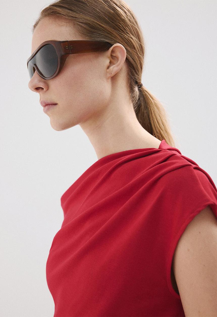 MANGO - T-shirt juline - red