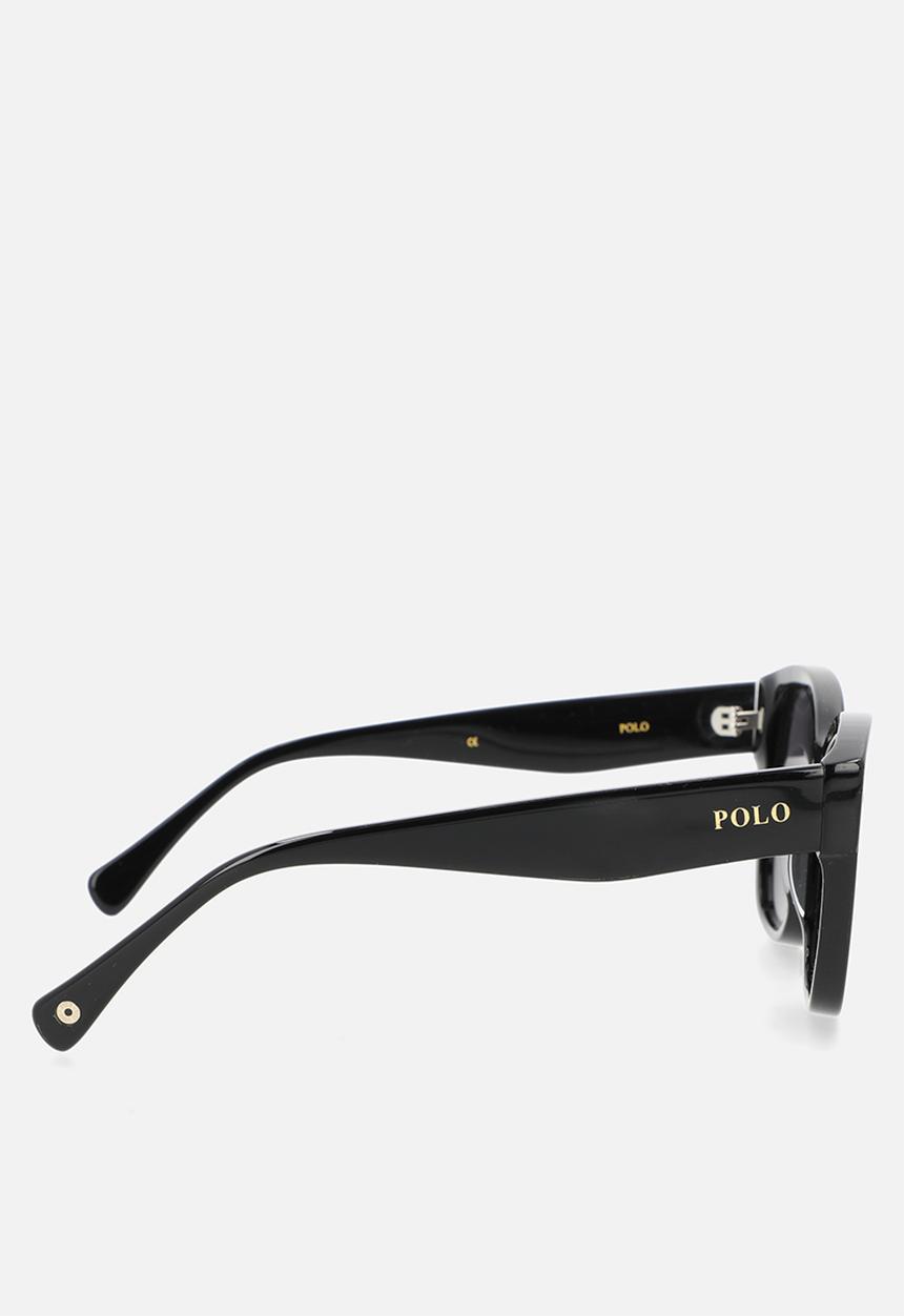 POLO - Cat Eye Shape Sunglasses 55 mm - Shiny Black