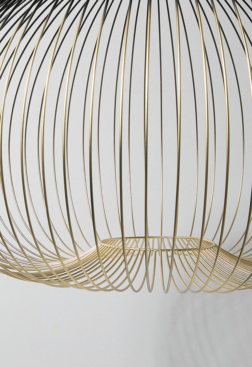 Sixth Floor - Meridian Wire pendant large - gold