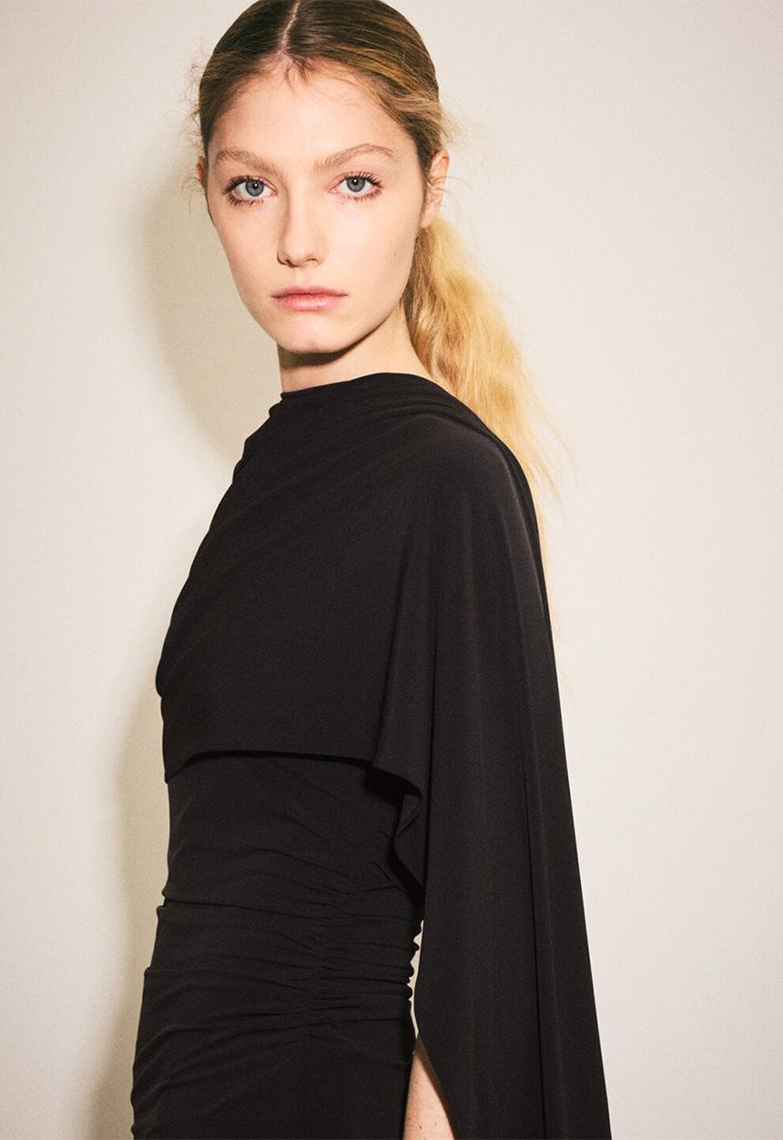 MANGO - Dress cape - brown