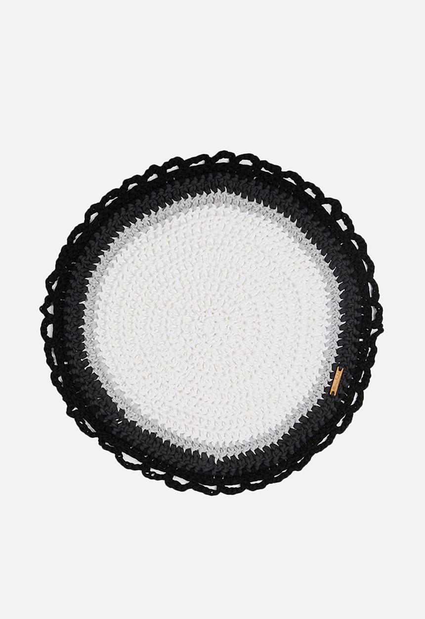 Sew Hooked - Monochrome round mat