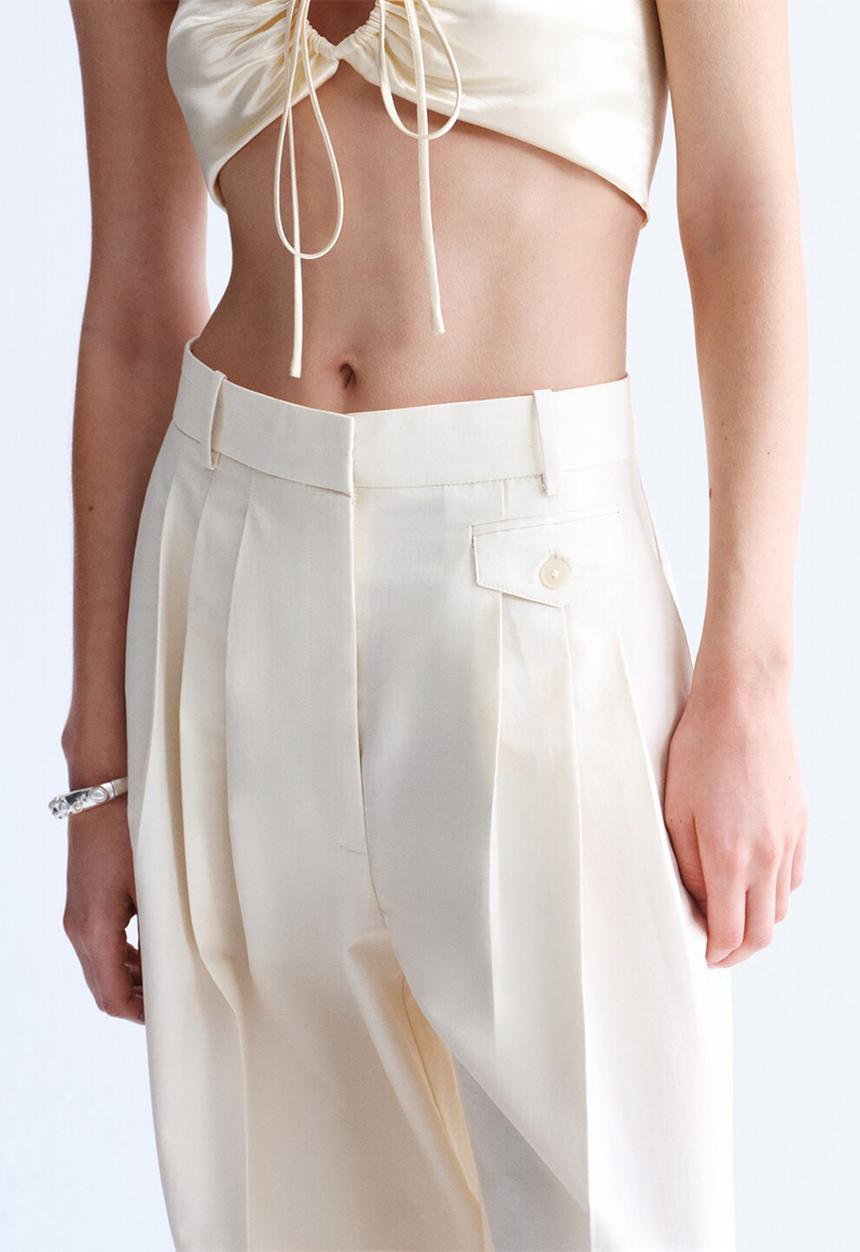 MANGO - Trousers tyty - light beige