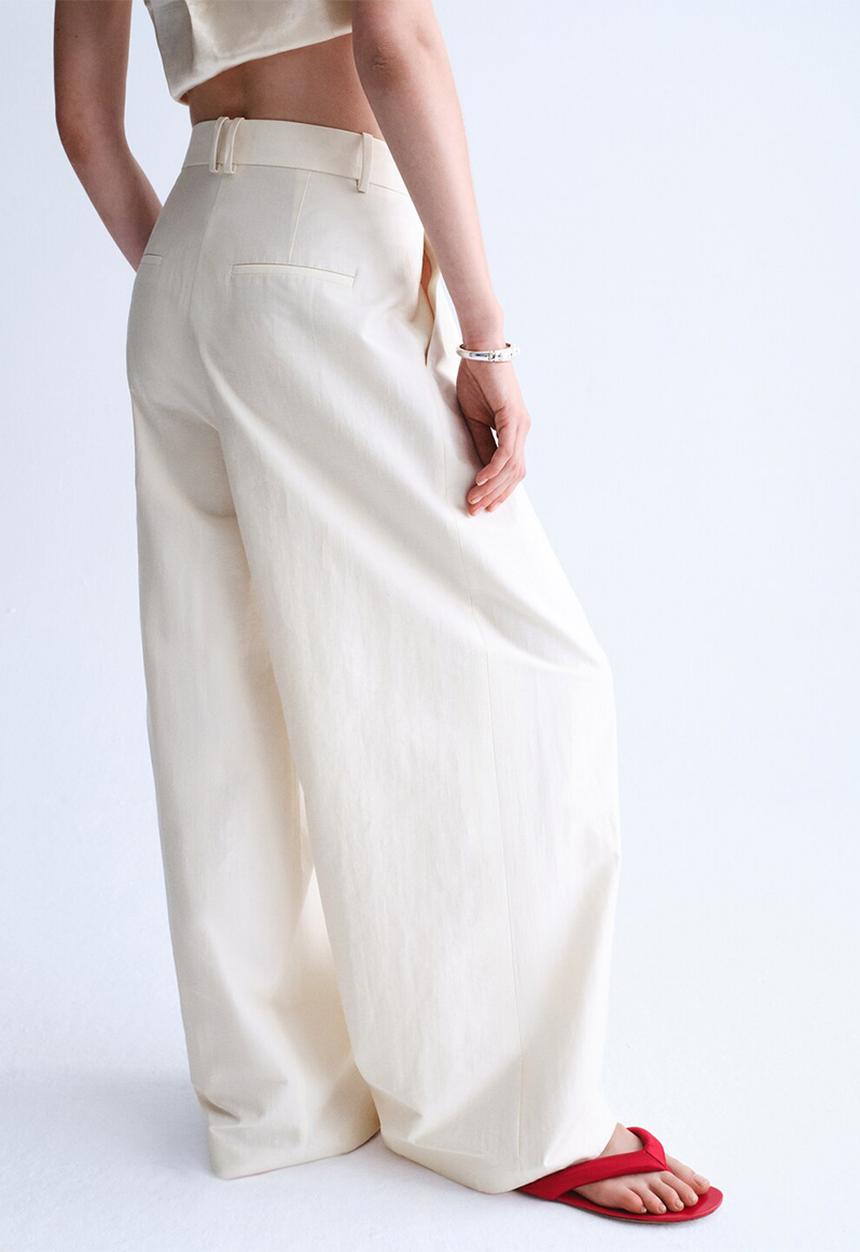 MANGO - Trousers tyty - light beige