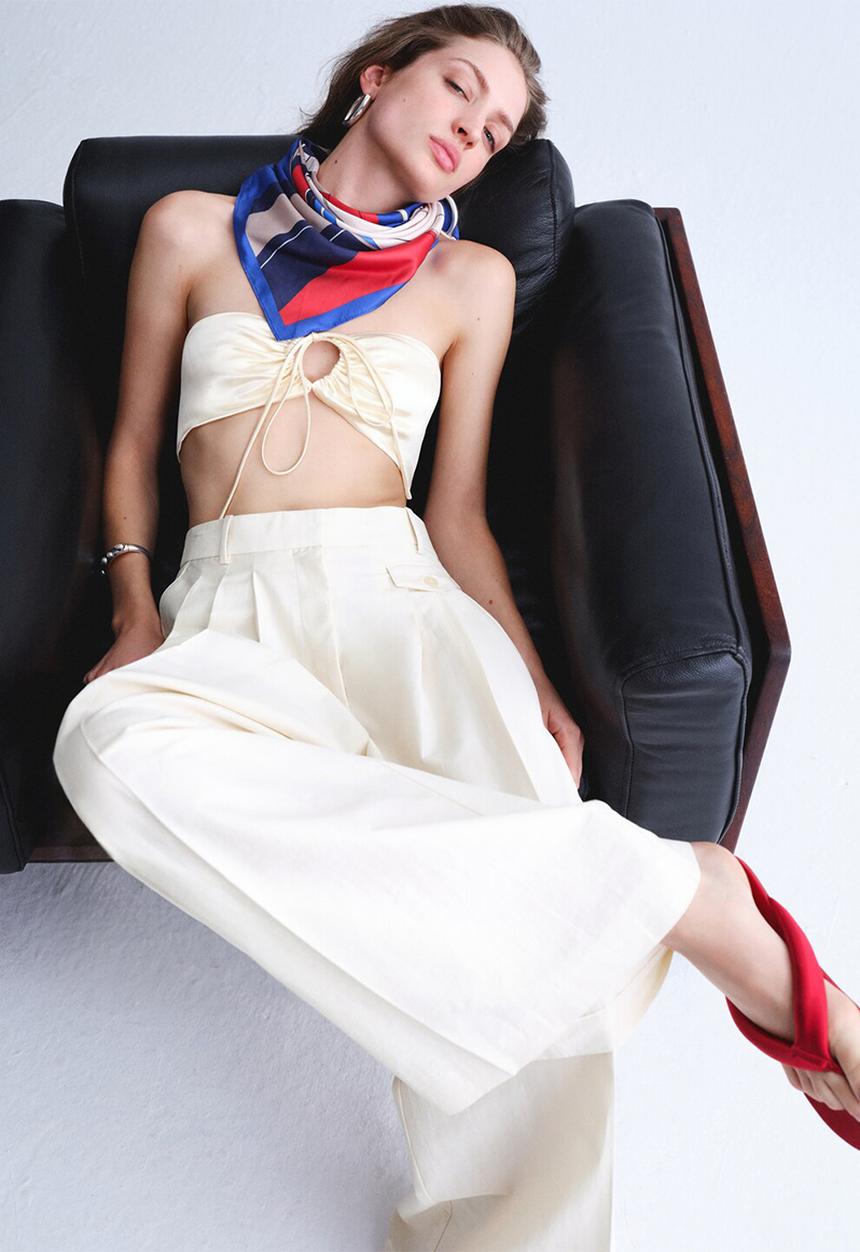 MANGO - Trousers tyty - light beige