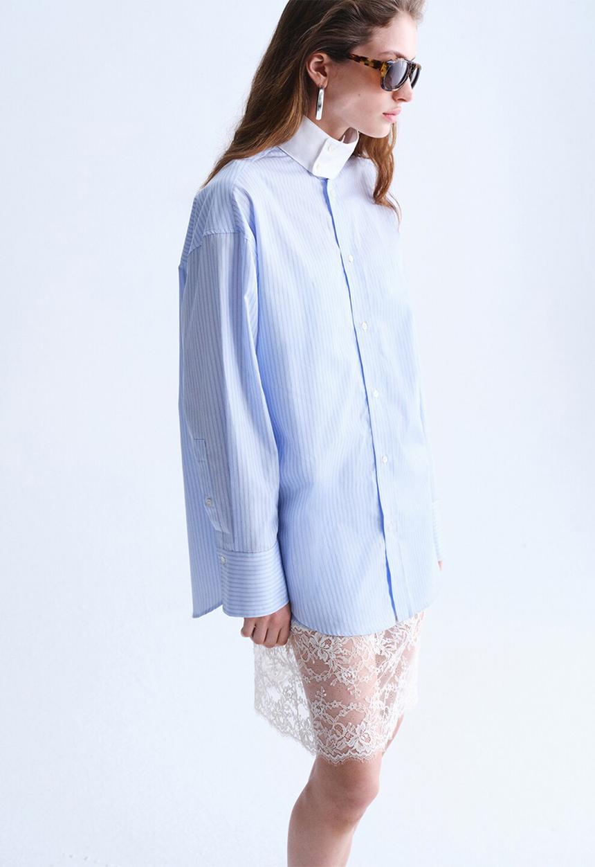 MANGO - Shirt anari - light/pastel blue