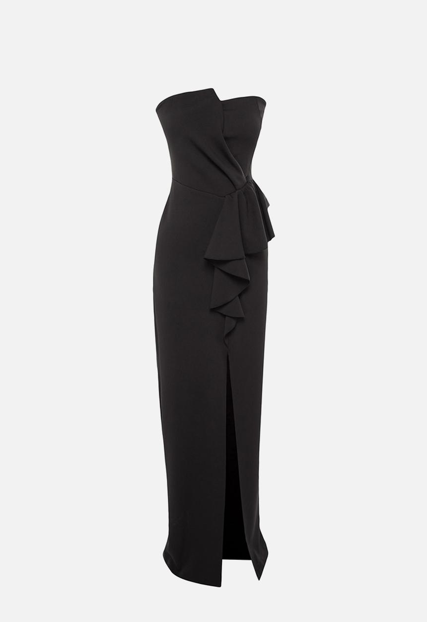 Trendyol - Woven Long Stylish Evening Dress, Night Graduation Dress - Black