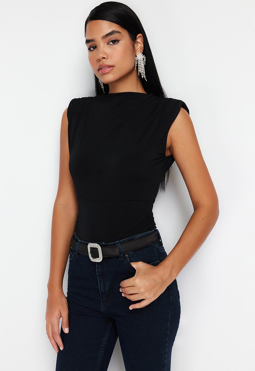 Trendyol - Knitted Bodysuit Fitted - Black