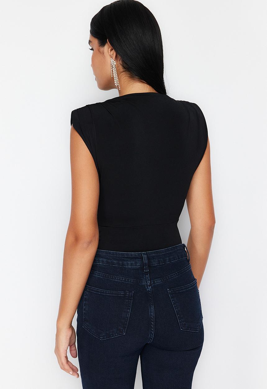 Trendyol - Knitted Bodysuit Fitted - Black