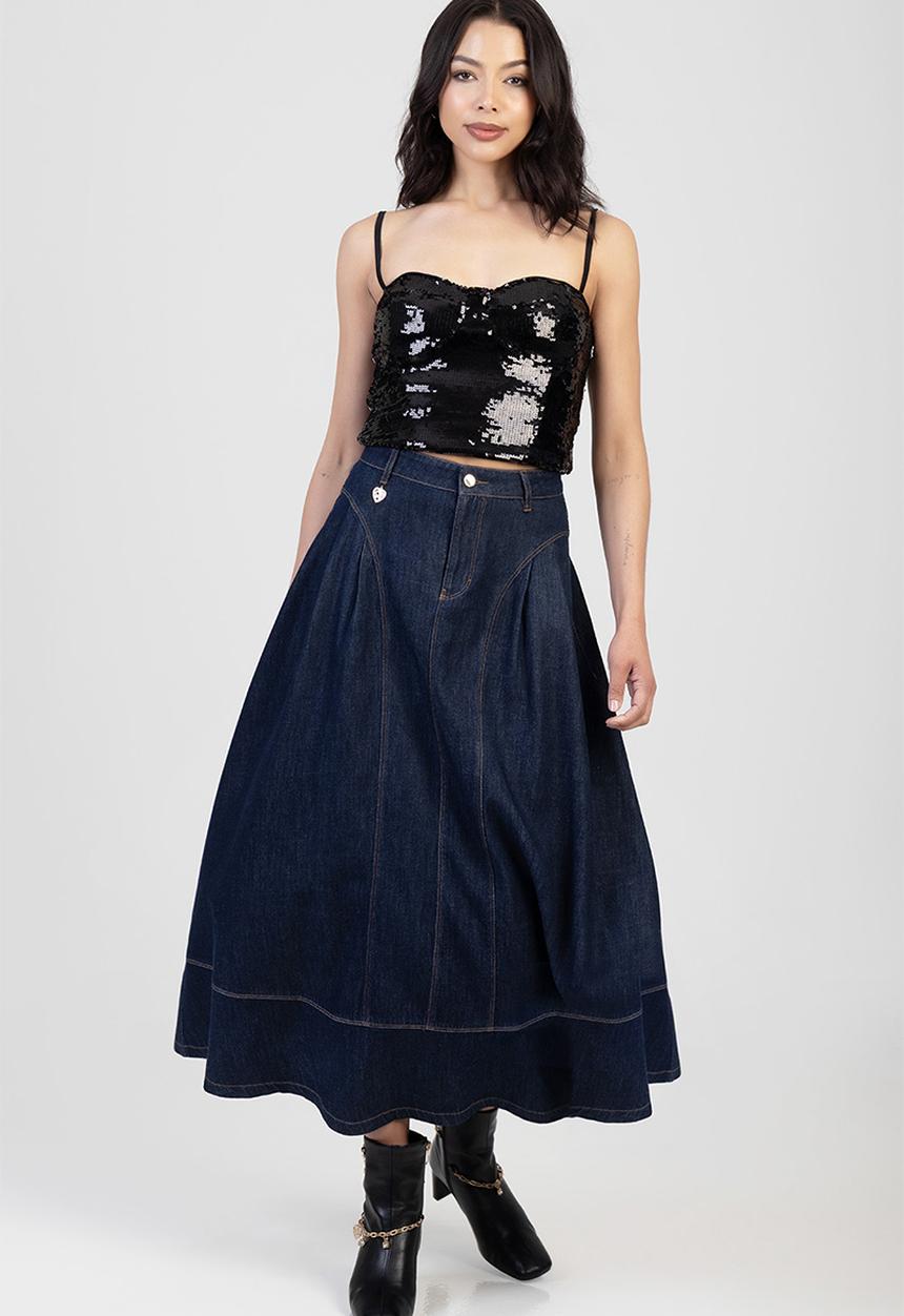 SISSY BOY - Cally Denim Skirt - Forever Blue