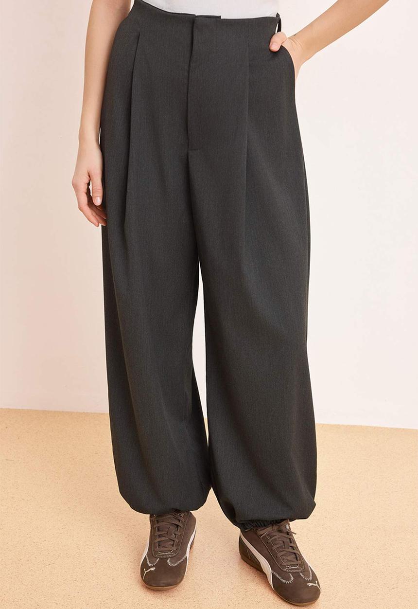 Trendyol - Classic Trousers - Anthracite