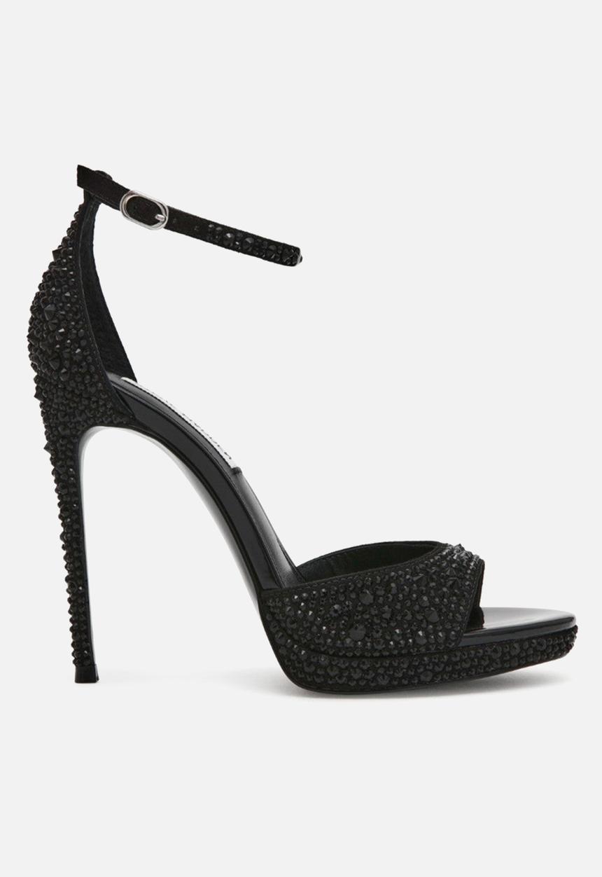 Steve Madden - Wiley heel - black rhinestones