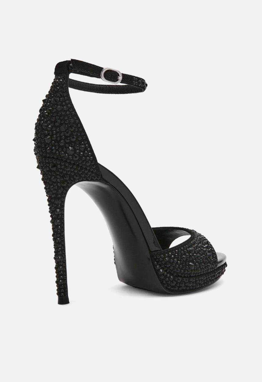 Steve Madden - Wiley heel - black rhinestones