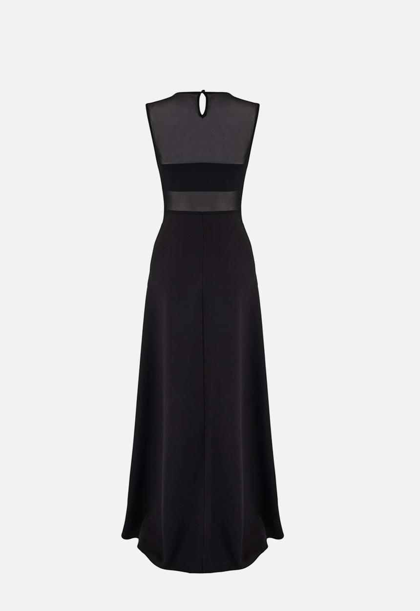 Trendyol - Transparent Detailed Maxi Evening Dress - Black