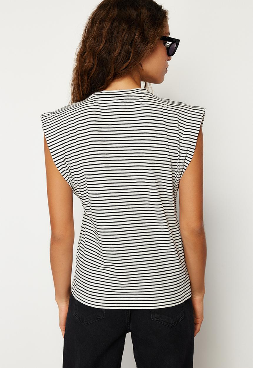 Trendyol - Basic Crew Neck Knitted T-Shirt - Multicolored