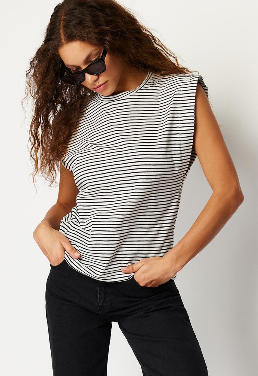 Trendyol - Basic Crew Neck Knitted T-Shirt - Multicolored