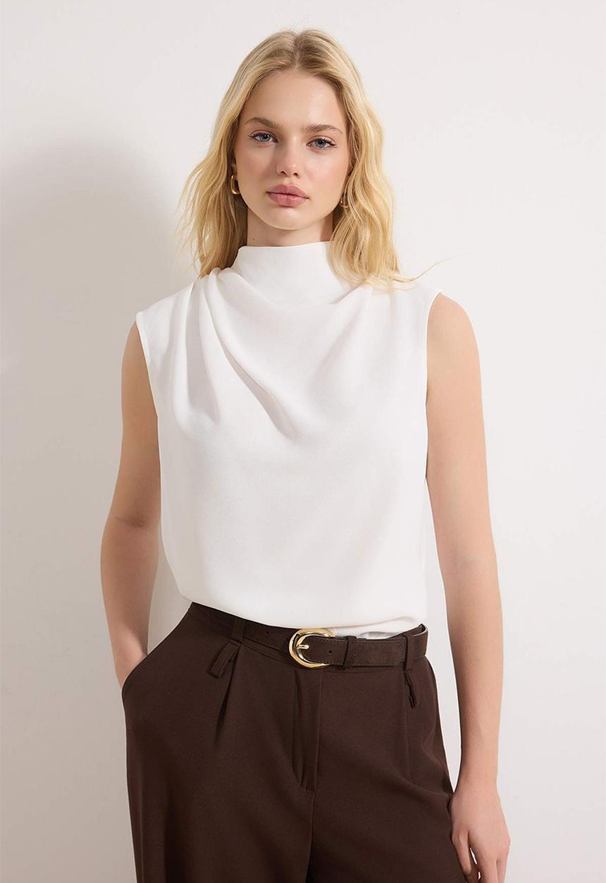 Trendyol - Woven Crepe Blouse - White