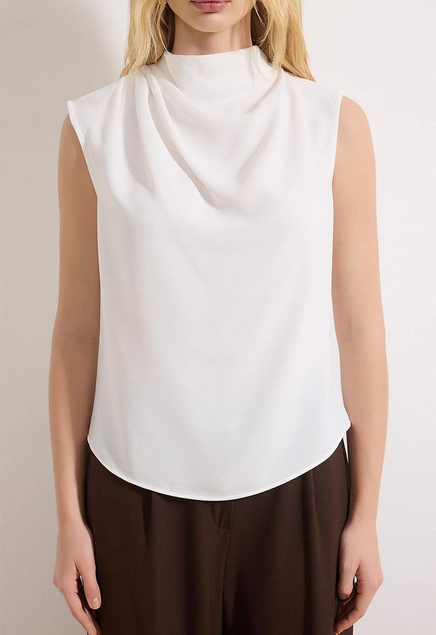 Trendyol - Woven Crepe Blouse - White