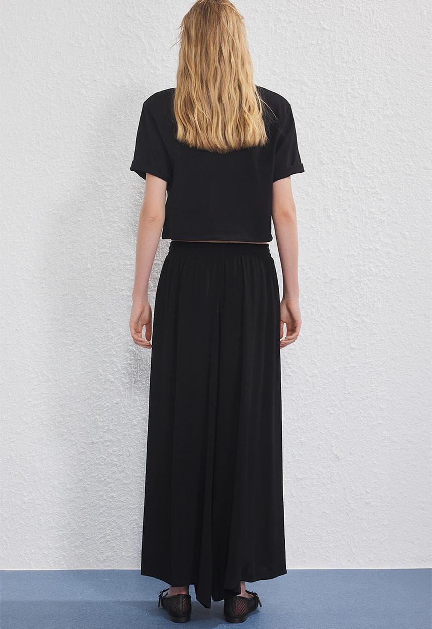 Trendyol - Elastic Waist Harem Pants - Black