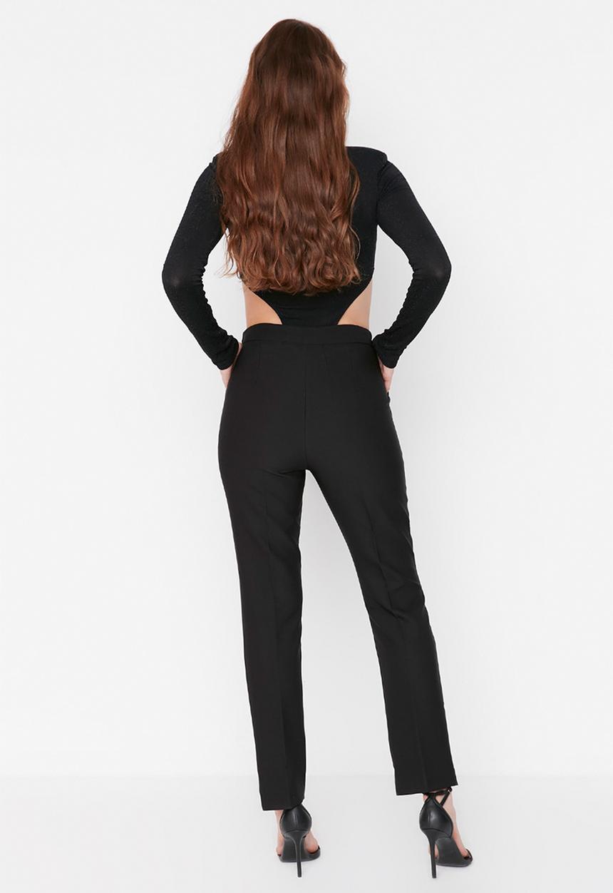 Trendyol - Slim Leg Trousers - Black