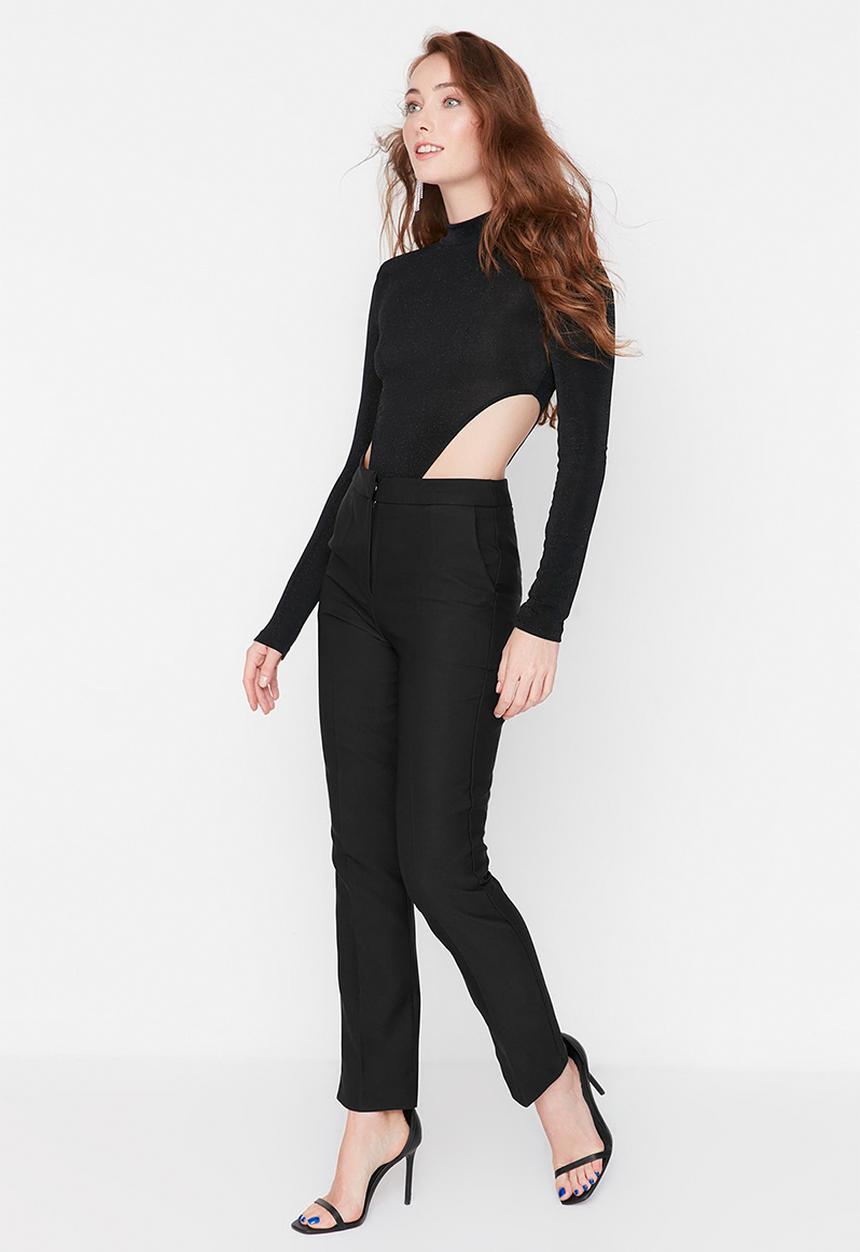 Trendyol - Slim Leg Trousers - Black