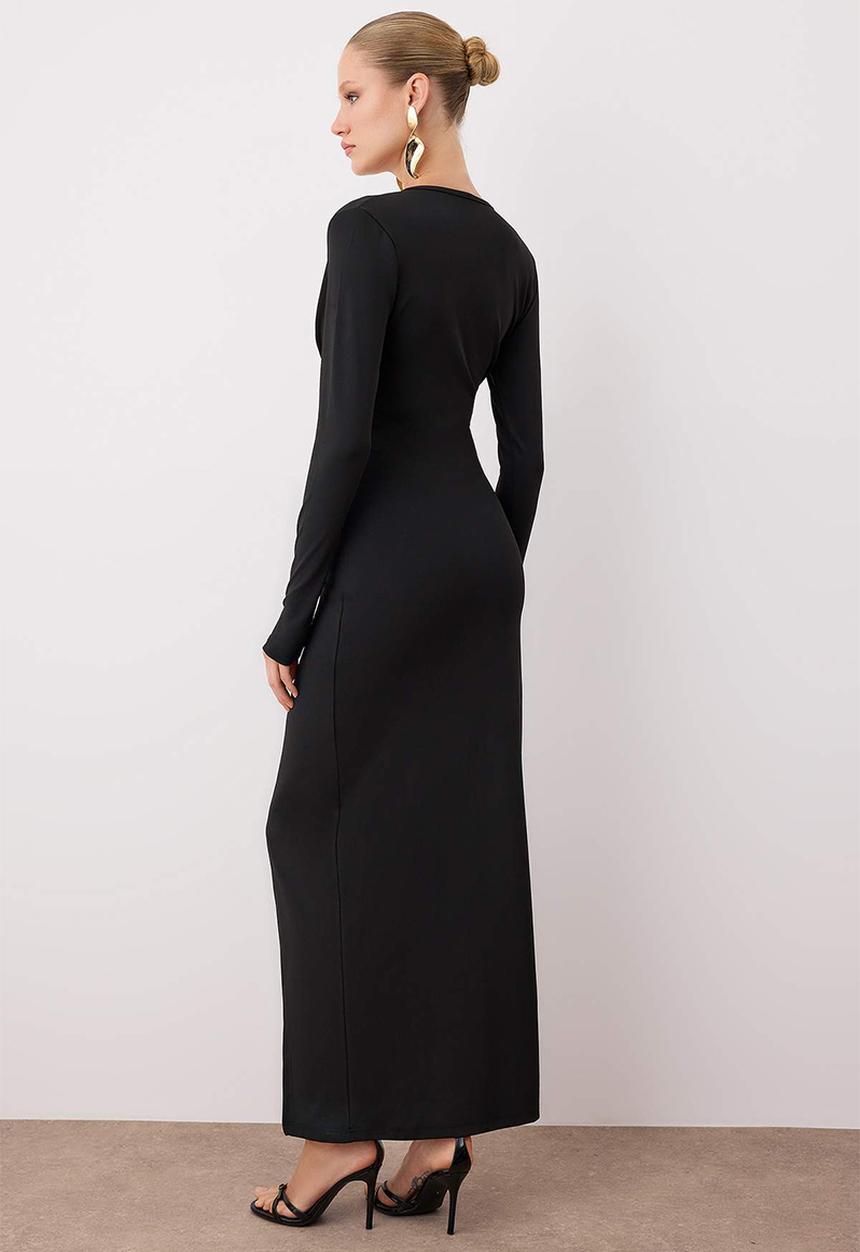 Trendyol - Bodycon Maxi Dress - Black
