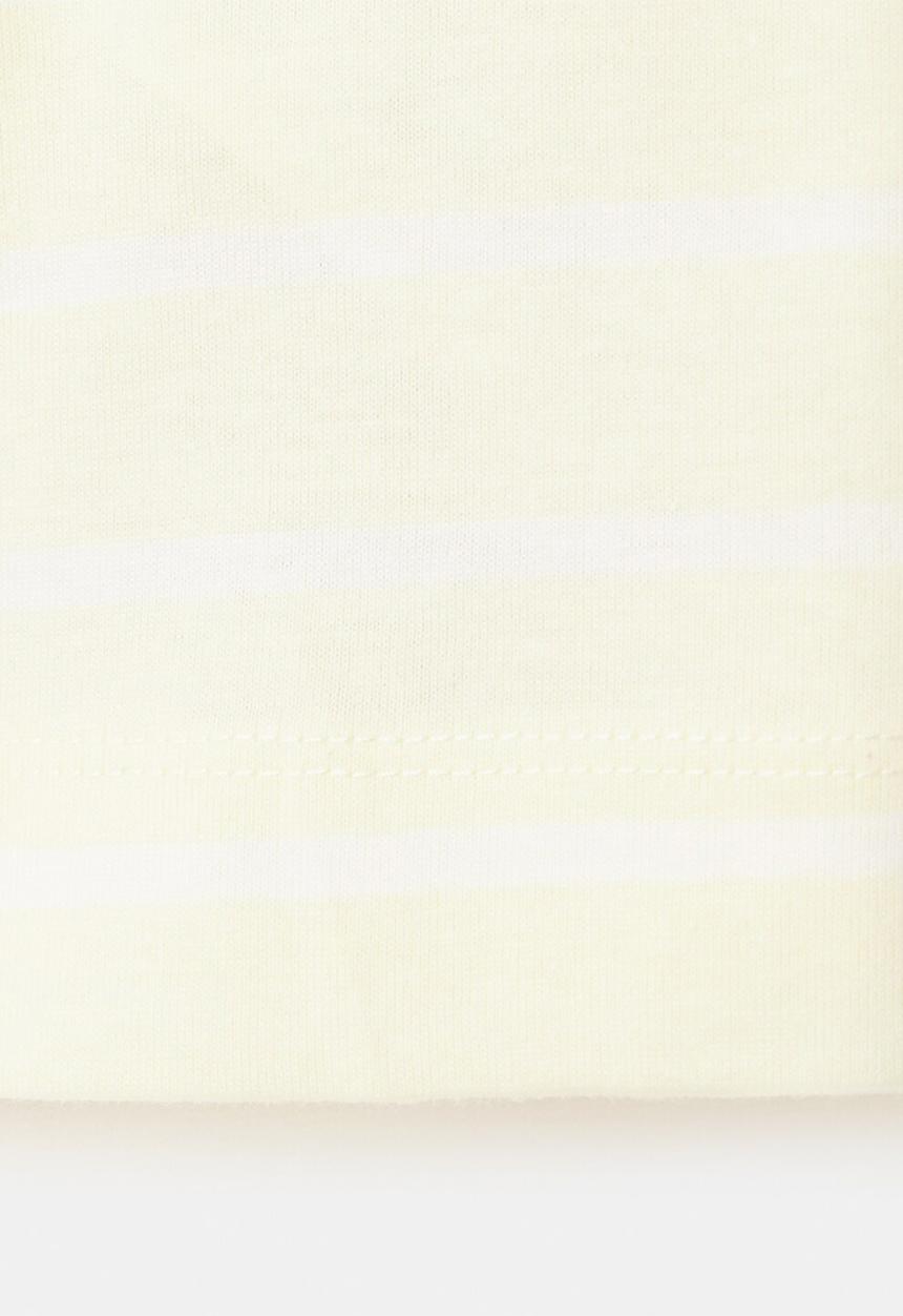 MANGO - T-Shirt STRIPE - Light/Pastel Yellow