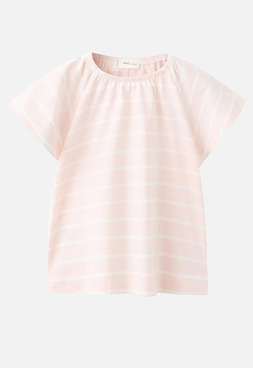 MANGO - T-Shirt STRIPE- Pink