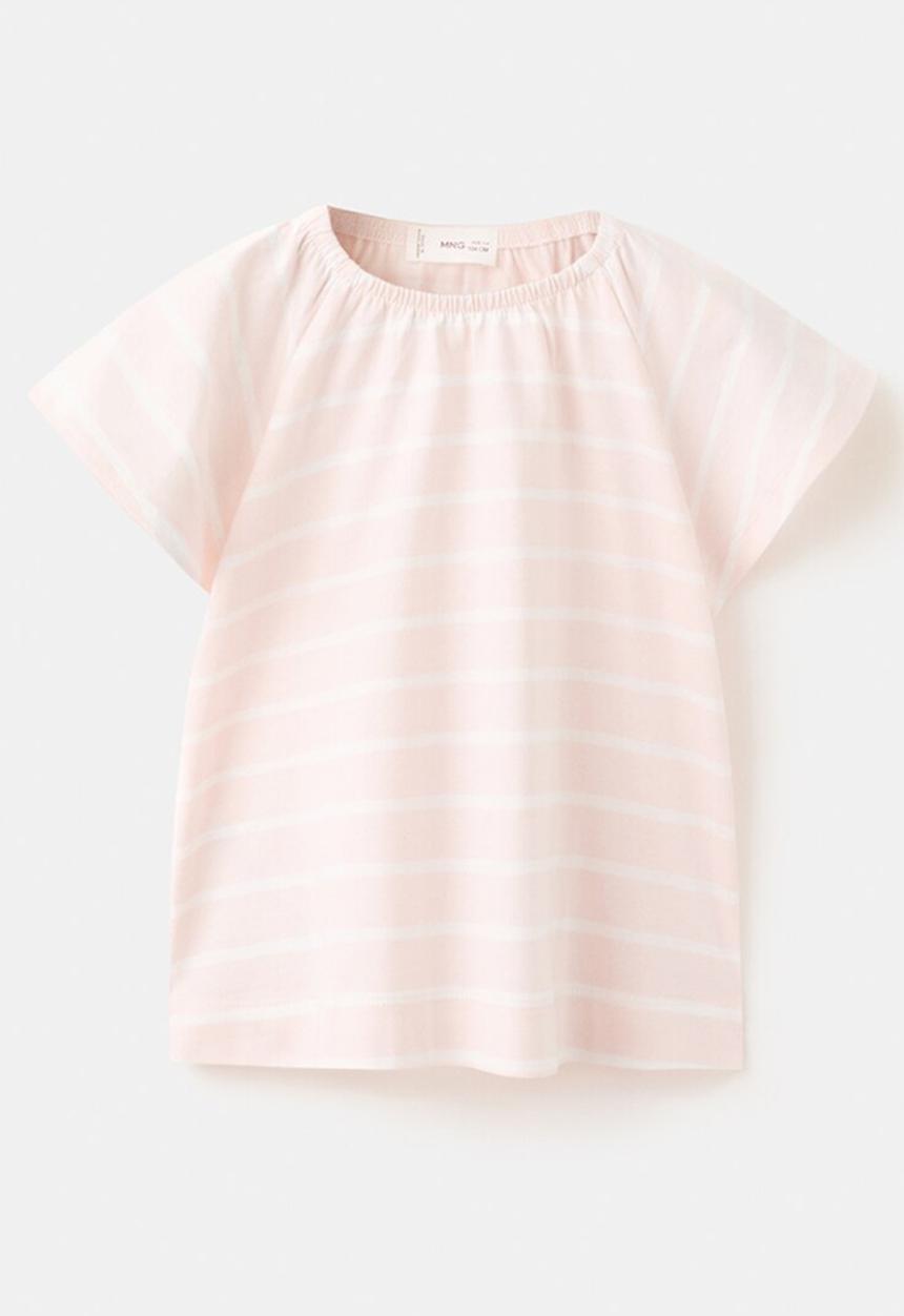 MANGO - T-Shirt STRIPE- Pink