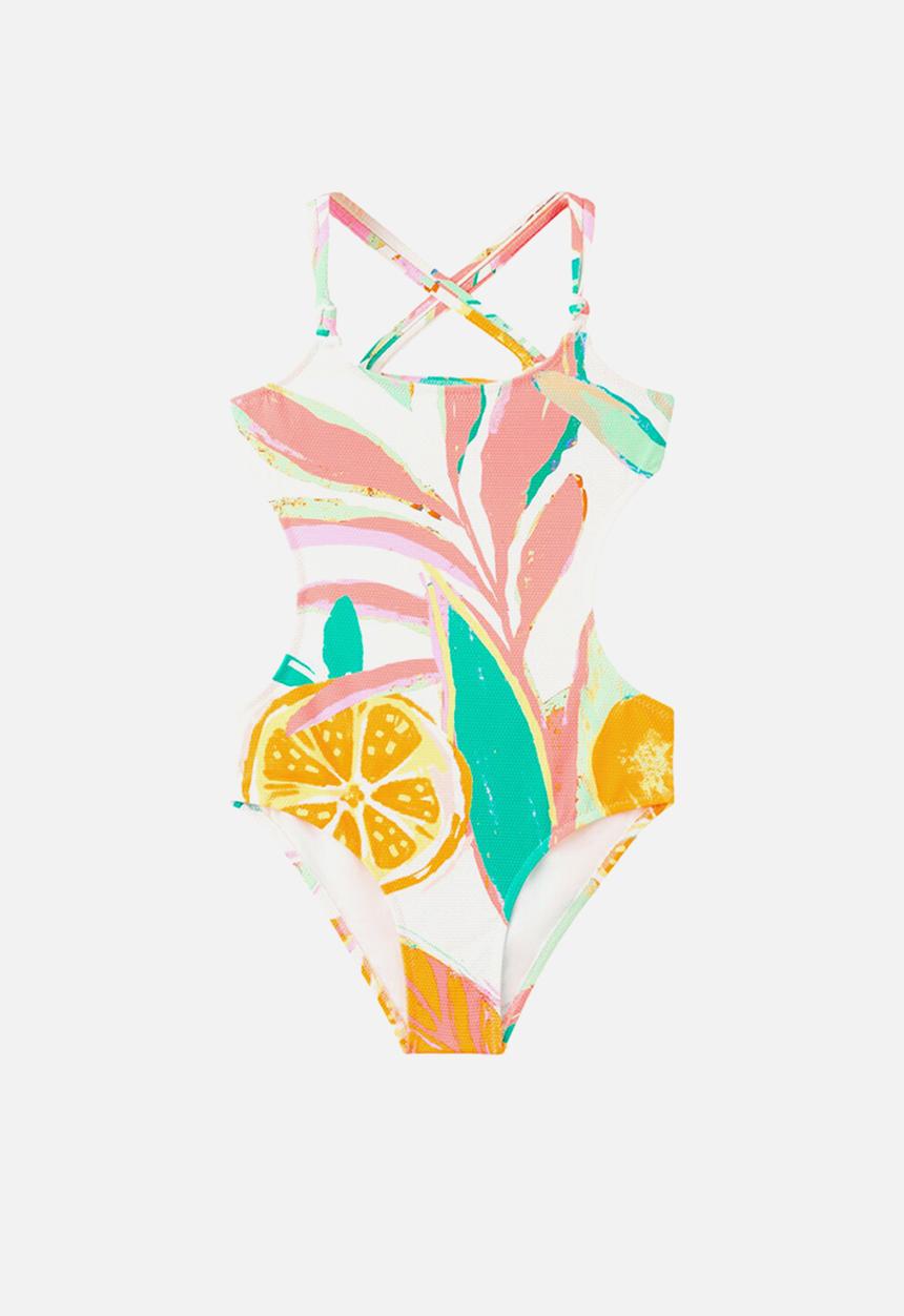 MANGO - Swimsuit Orangekg - White